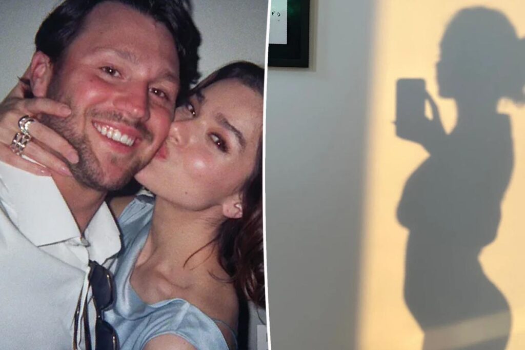 Pregnant Hailee Steinfeld shows off growing baby bump, hints at infant’s name