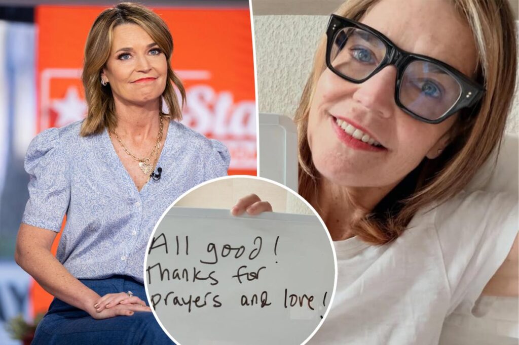 Savannah Guthrie gives a health update after undergoing vocal cord surgery