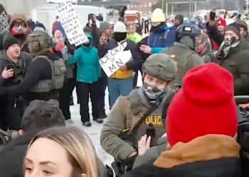 ‘This is taking a turn’: Minneapolis protest escalates as ICE fires pepper balls