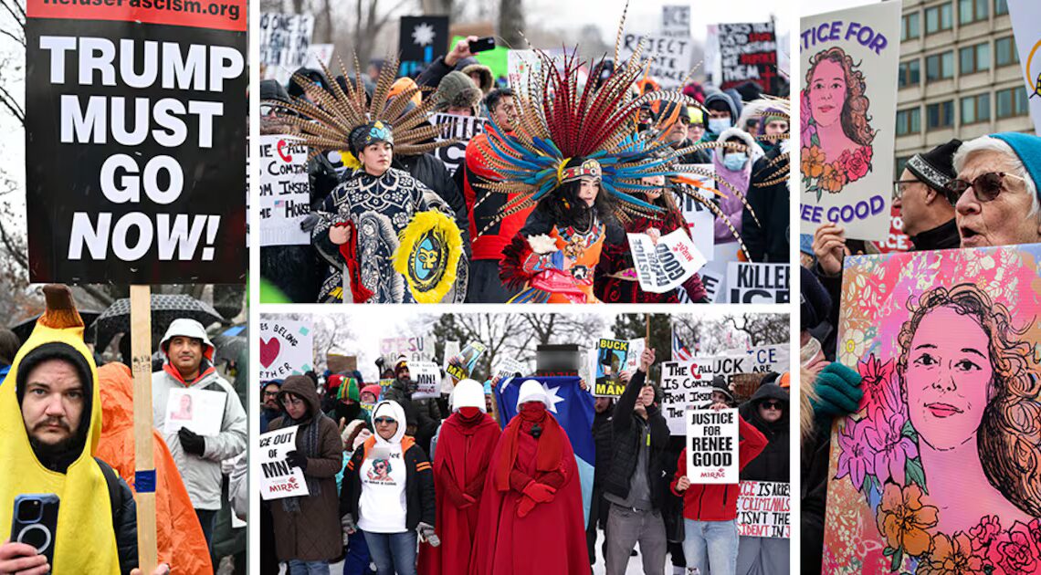 Anti-ICE Protests Erupt Nationwide Slamming MAGA Leaders