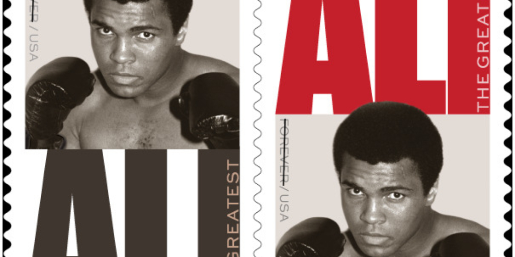 Muhammad Ali once joked he should be on a stamp because ‘that’s the only way I’ll ever get licked.’ Wish granted