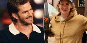Andrew Garfield looks unrecognizable with long blond hair
