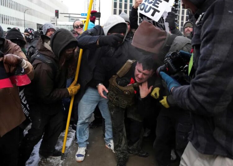 Dem lawmaker issues dire warning not to fall for Trump’s trap as protesters clash