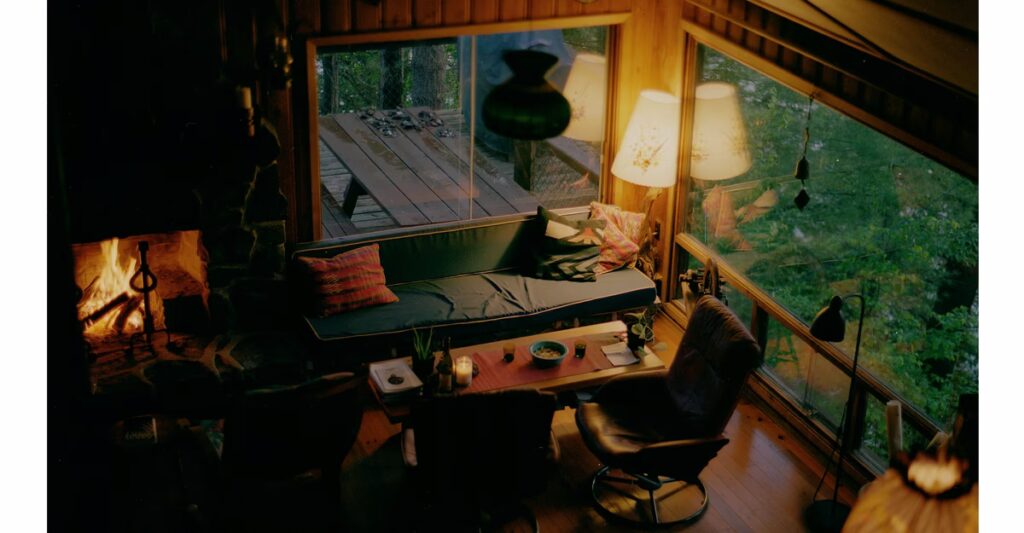 I am here in the evening light