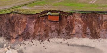 Nuclear Bunker Falling Into Ocean