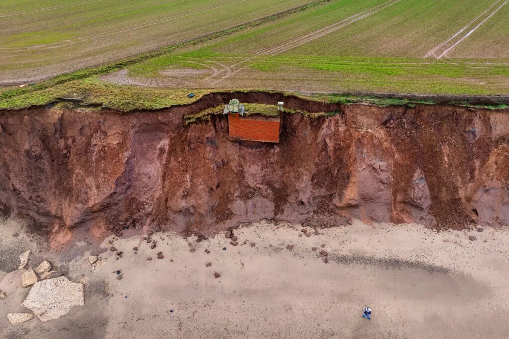 Nuclear Bunker Falling Into Ocean