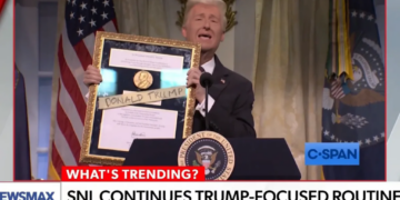 Right-wing podcaster loses it as Saturday Night Live skewers Trump: ‘Not very funny’