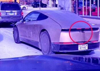 Tesla Cybercab Spotted Dripping Liquid