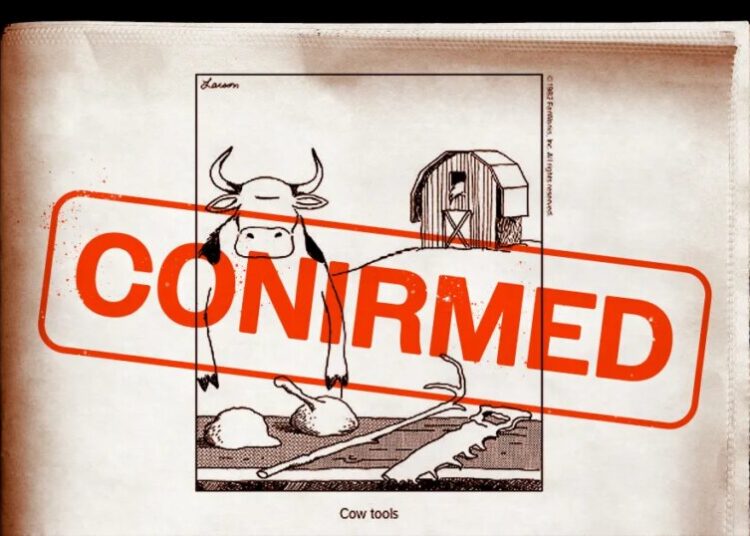 Scientists Suddenly Discover That Cow Tools Are Real