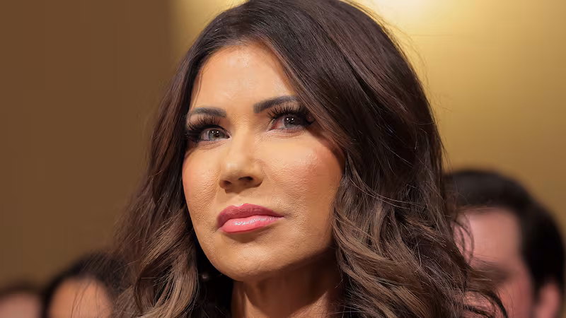 WASHINGTON, DC - DECEMBER 11: U.S. Secretary of Homeland Security Kristi Noem testifies before the House Committee on Homeland Security in the Cannon House Office Building on December 11, 2025 in Washington, DC. The committee convened to hear testimony from top national security officials on potential worldwide threats.  (Photo by Anna Moneymaker/Getty Images)