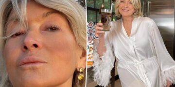Martha Stewart, 84, ditches makeup and slips into sexy lingerie for morning glow-up