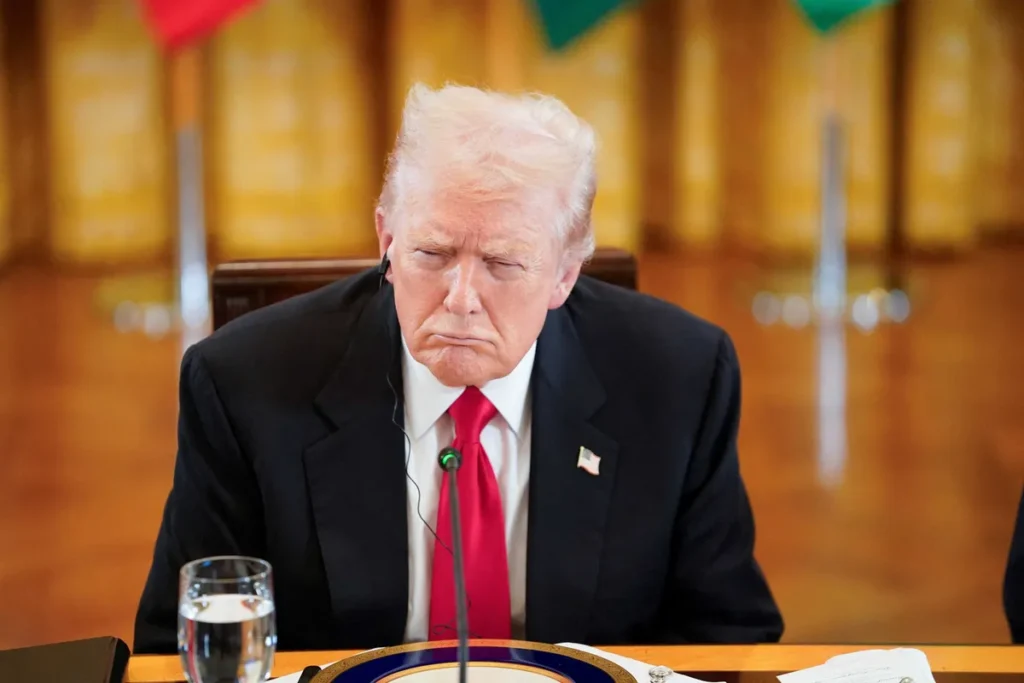 Seth Meyers rips into Trump over worrying moment from president’s Davos speech