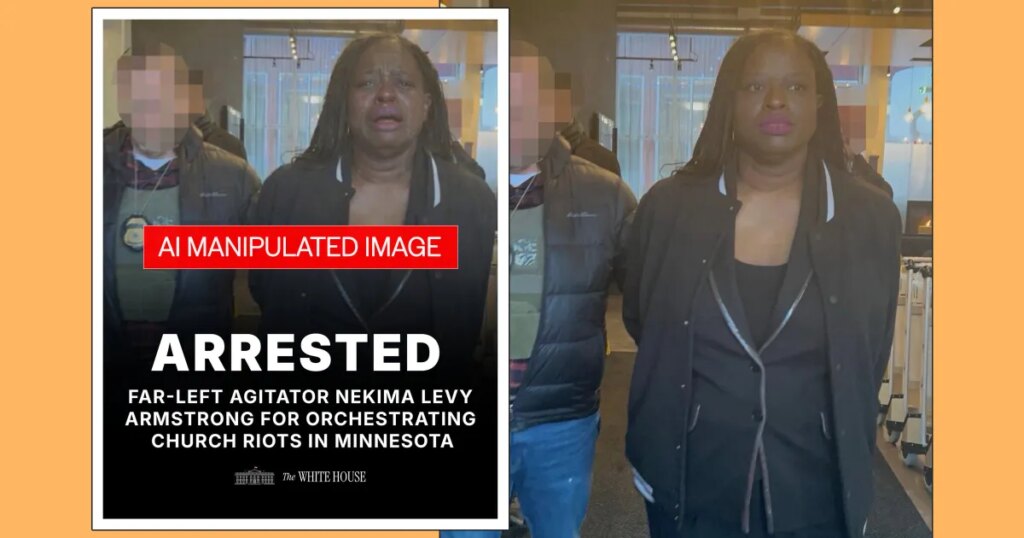 White House Uses AI to Alter Protester’s Face So That She’s Sobbing, Instead of Looking Brave, During Arrest