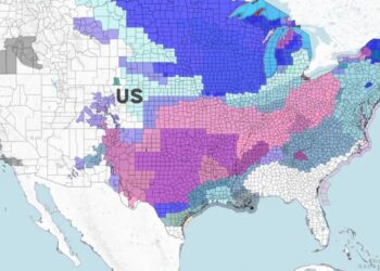 The winter storm is so big that over 170 million Americans are under an ice and snow advisory