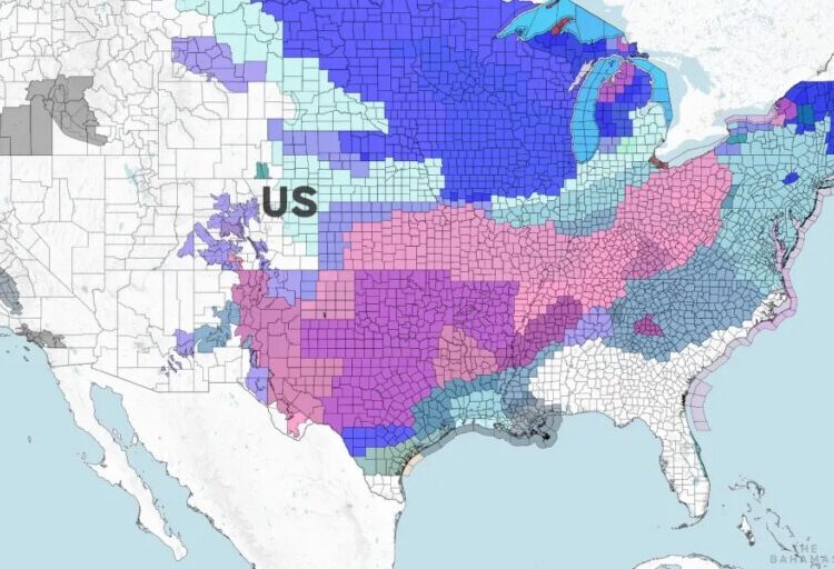The winter storm is so big that over 170 million Americans are under an ice and snow advisory
