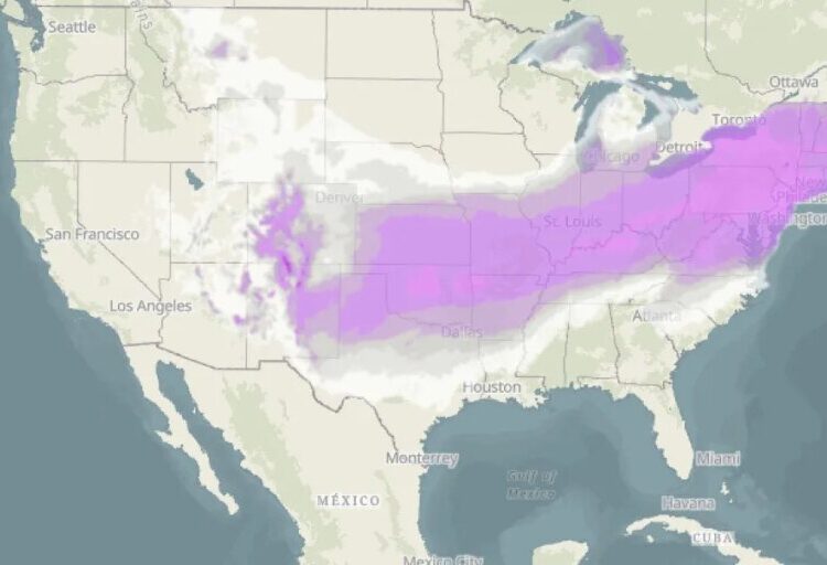 Hurricane-level ice storm cancels over 9,000 weekend flights with half of America under warning