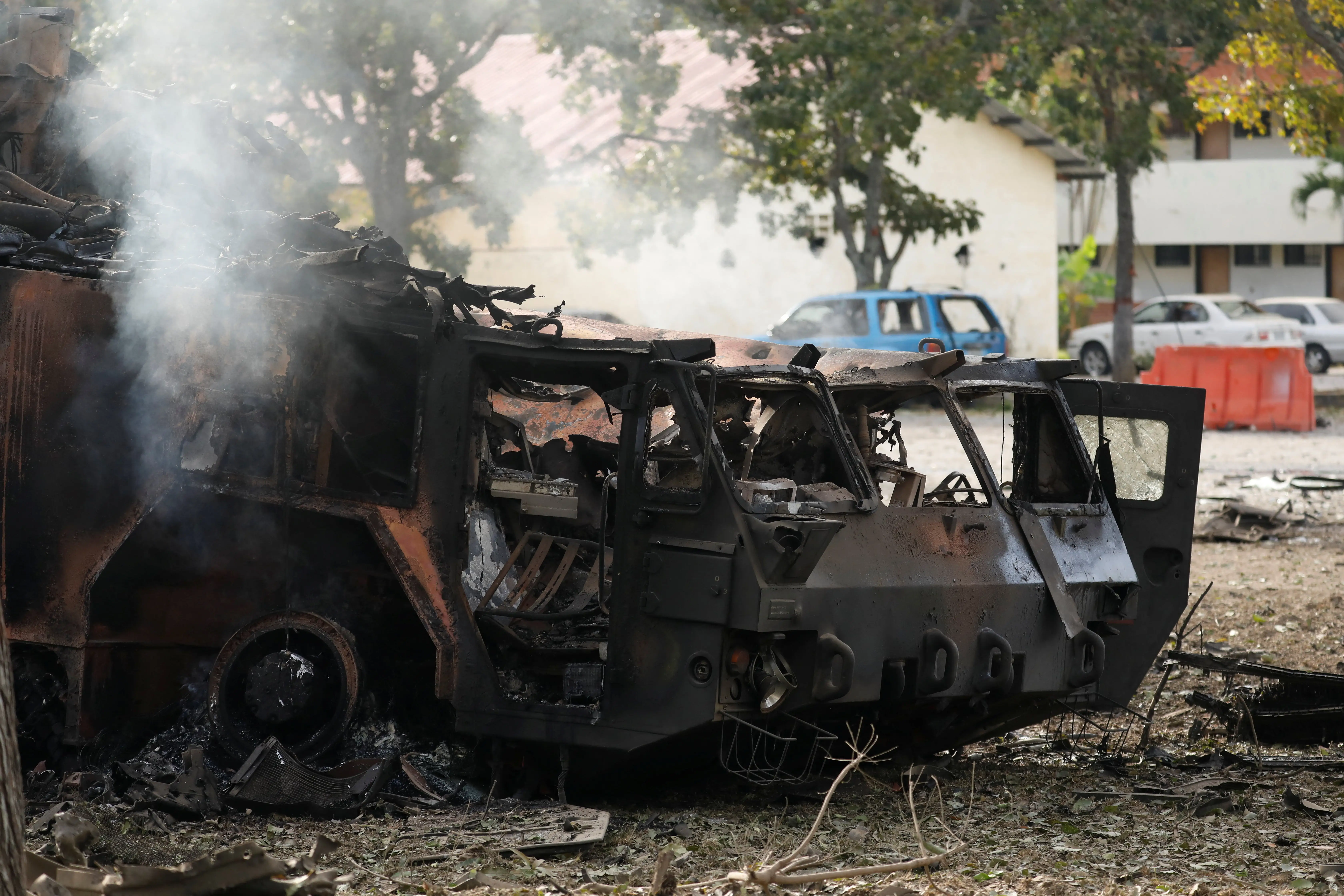 A destroyed antiaircraft unit at La Carlota military air base, after US President Donald Trump said the US has struck Venezuela and captured its President Nicolás Maduro, in Caracas, Venezuela, January 3, 2026.