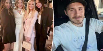 Victoria Beckham puts on brave face as Spice Girls reunite at Emma Bunton’s 50th birthday party days after Brooklyn bashed family