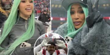 Cardi B celebrates boyfriend Stefon Diggs’ Super Bowl berth as Patriots defeat Broncos in AFC Championship