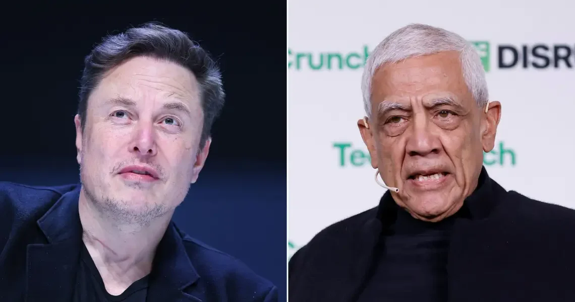 Elon Musk hurls insults at Vinod Khosla after VC founder tries to poach Musk’s employees