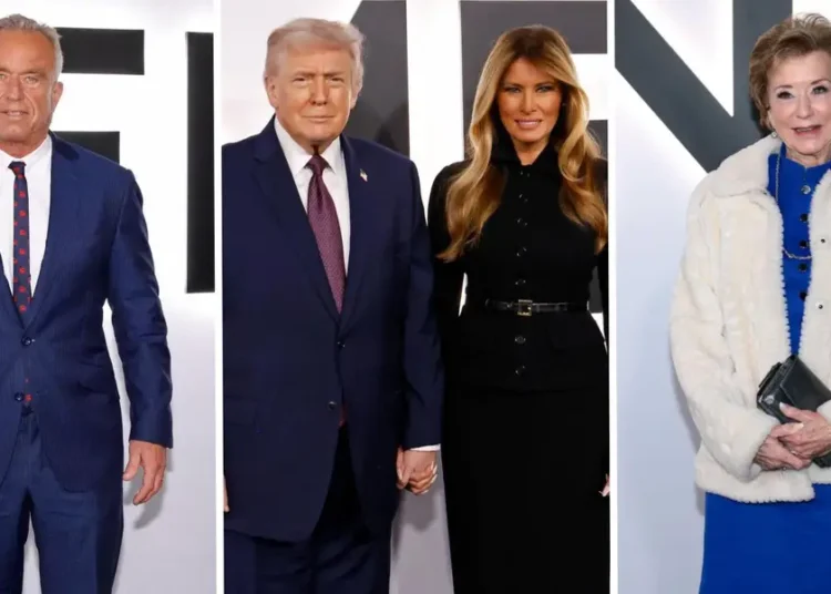 Blue was the surprising color of the night at Melania Trump’s movie premiere. Here’s what attendees wore.