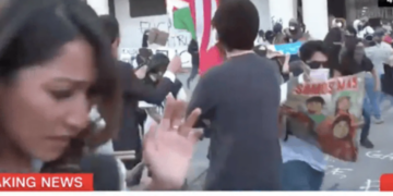‘I just got hit’: CNN reporter struck by pepper ball live on air during chaotic protest