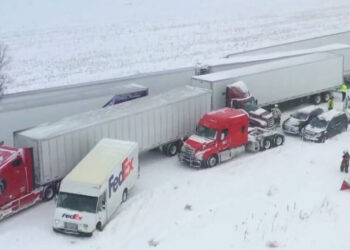 Wintry Weather Leads to 100-Vehicle Pileup on Interstate in Michigan