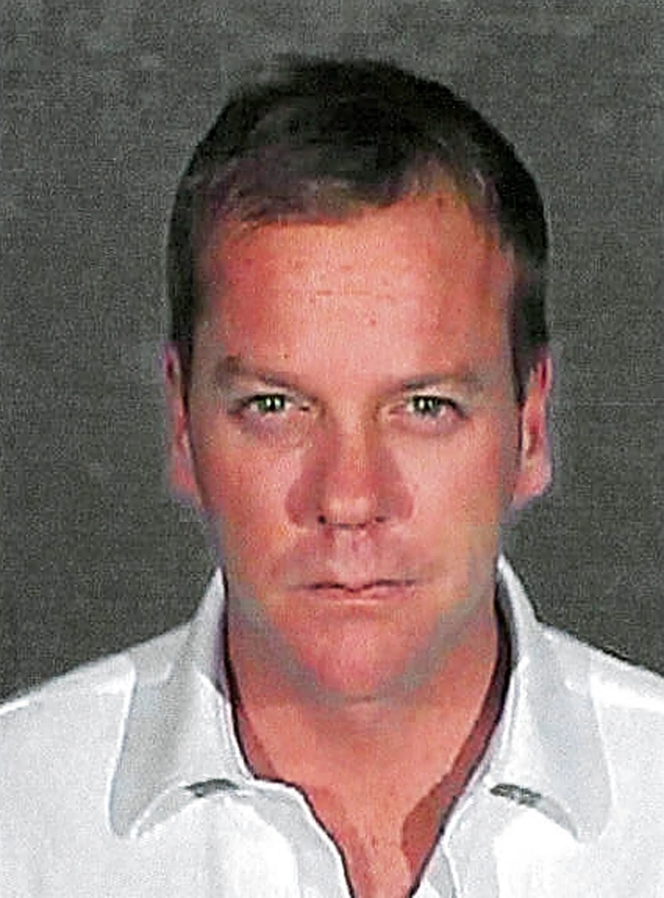 Mugshot of actor Kiefer Sutherland.