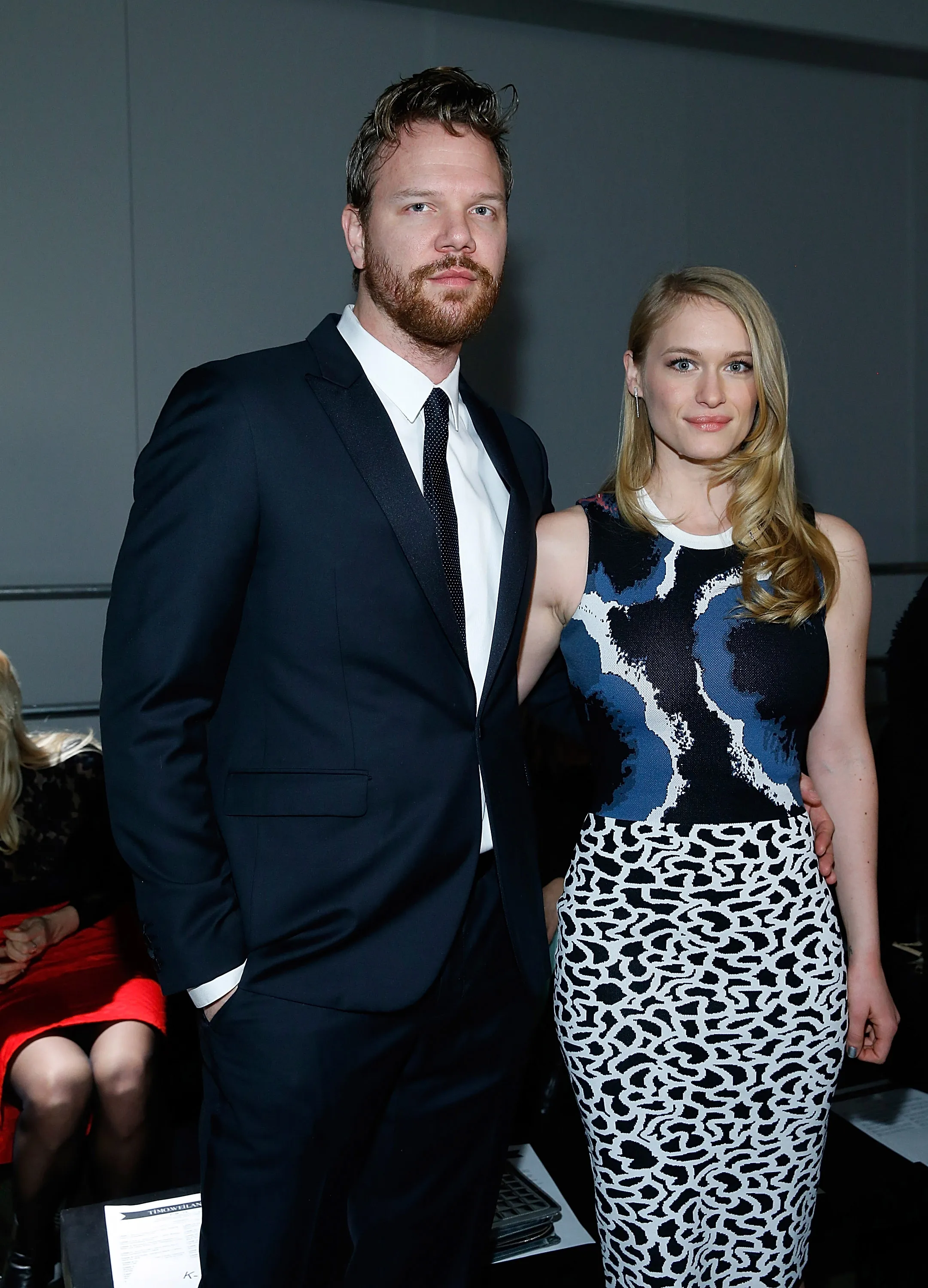 Leven Rambin and Jim Parrack attend Mercedes-Benz Fashion Week Fall 2015.