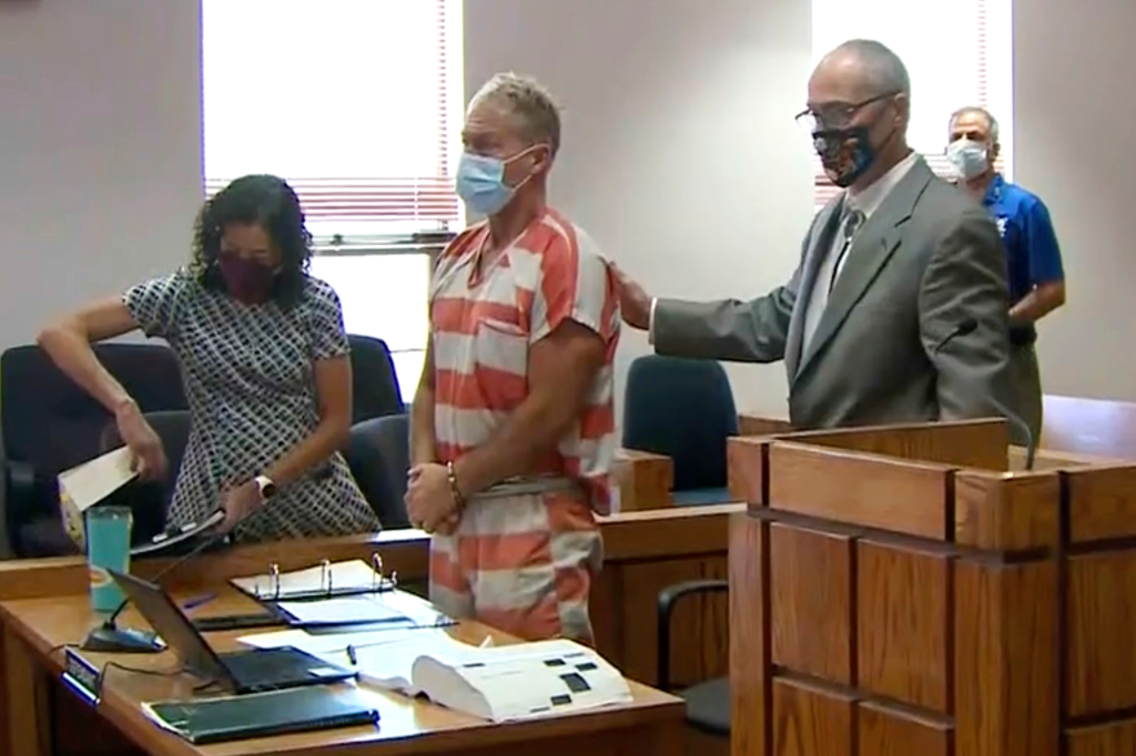 Barry Morphew appearing in court in Salida, Colo. on May 6, 2021.