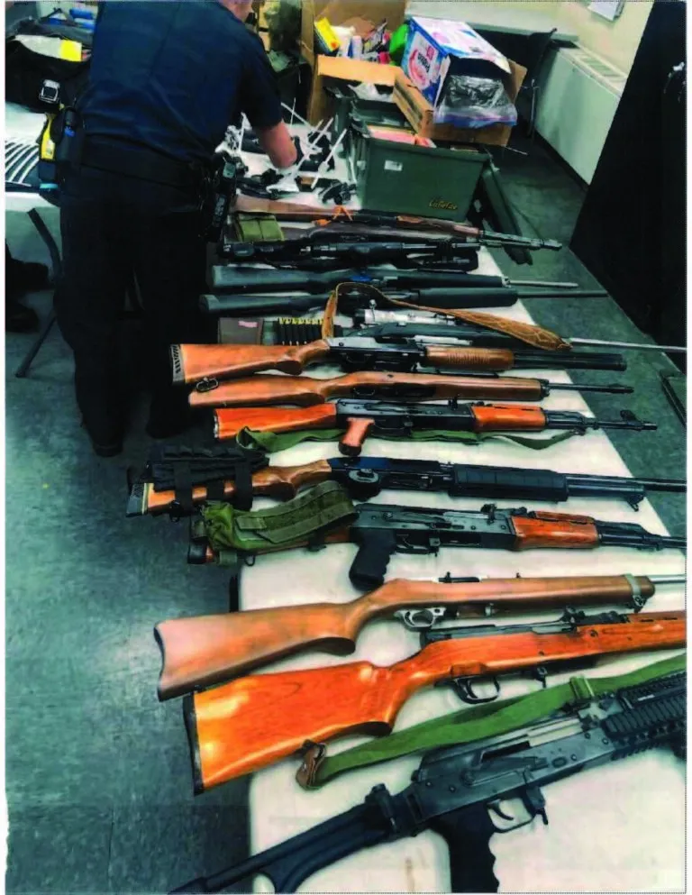 Investigators uncovered 26 unlicensed and unregistered weapons, 13,000 rounds of ammunition and 152 large capacity feeding devices inside Foehner's home, Katz said.