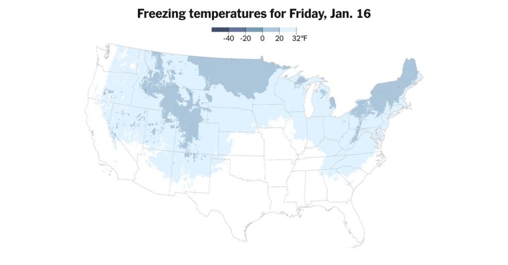 As Arctic Air Barrels South, Here’s Where It May Snow