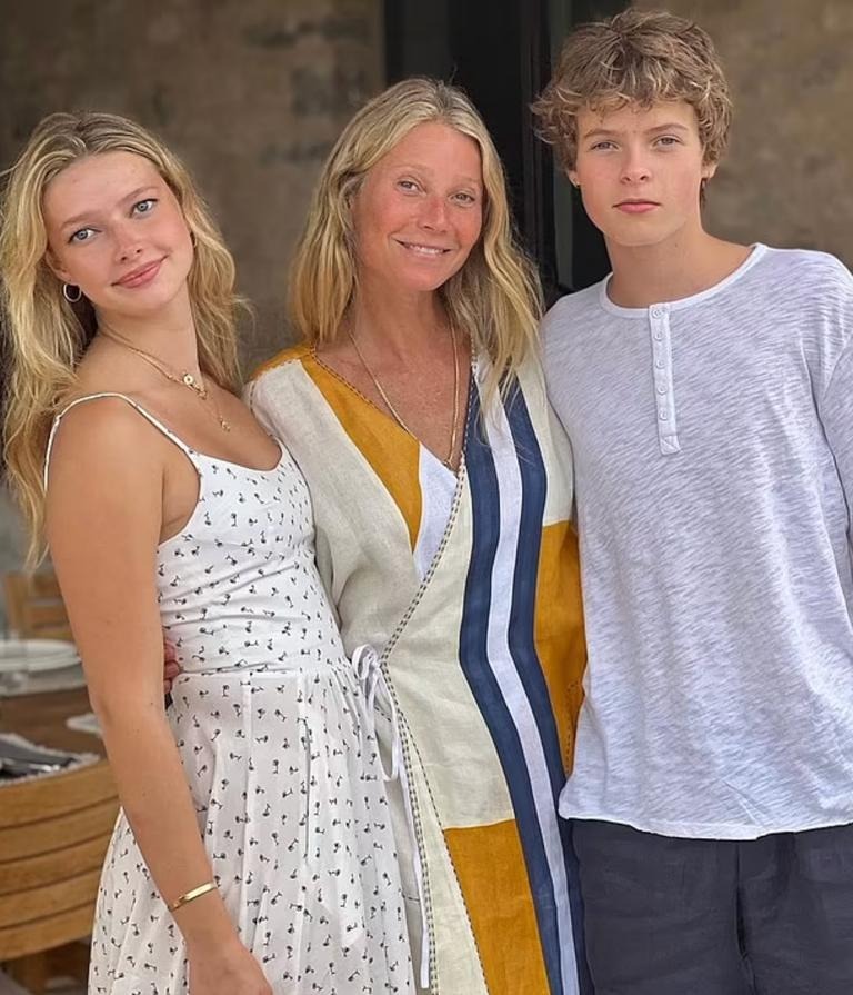 Gwyneth Paltrow with her daughter Apple and son Moses