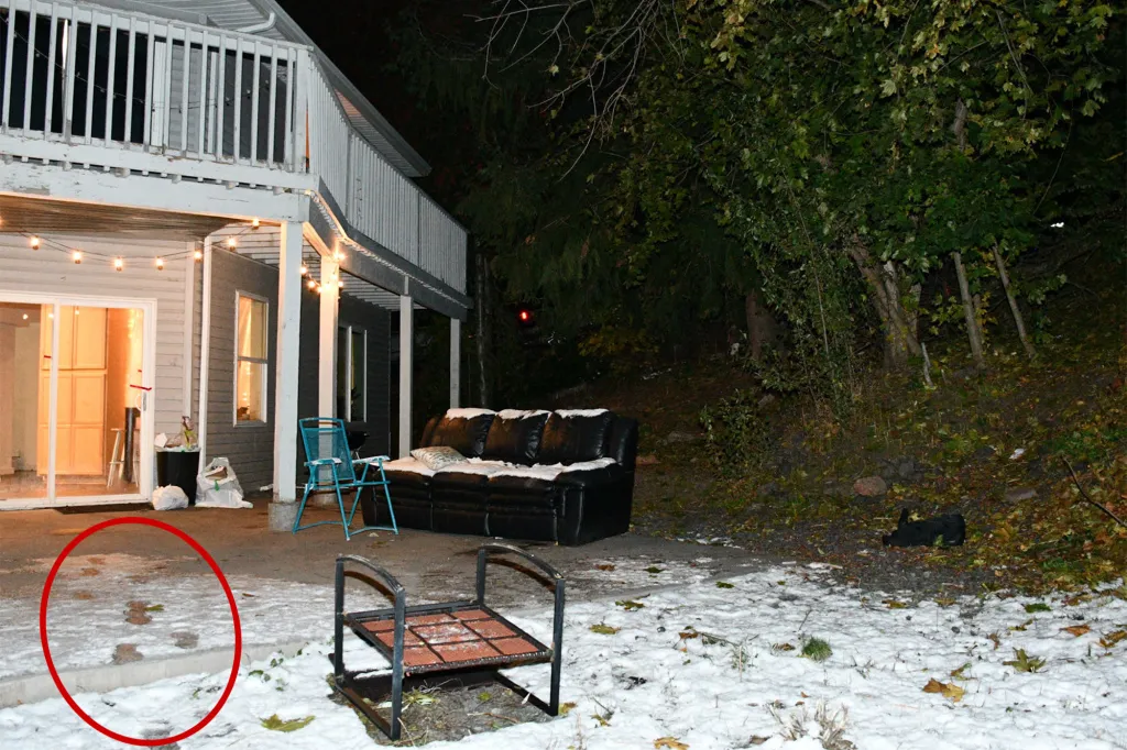 Footprints found outside the Moscow, Idaho home after Bryan Kohberger killed four University of Idaho students on Nov. 13, 2022.
