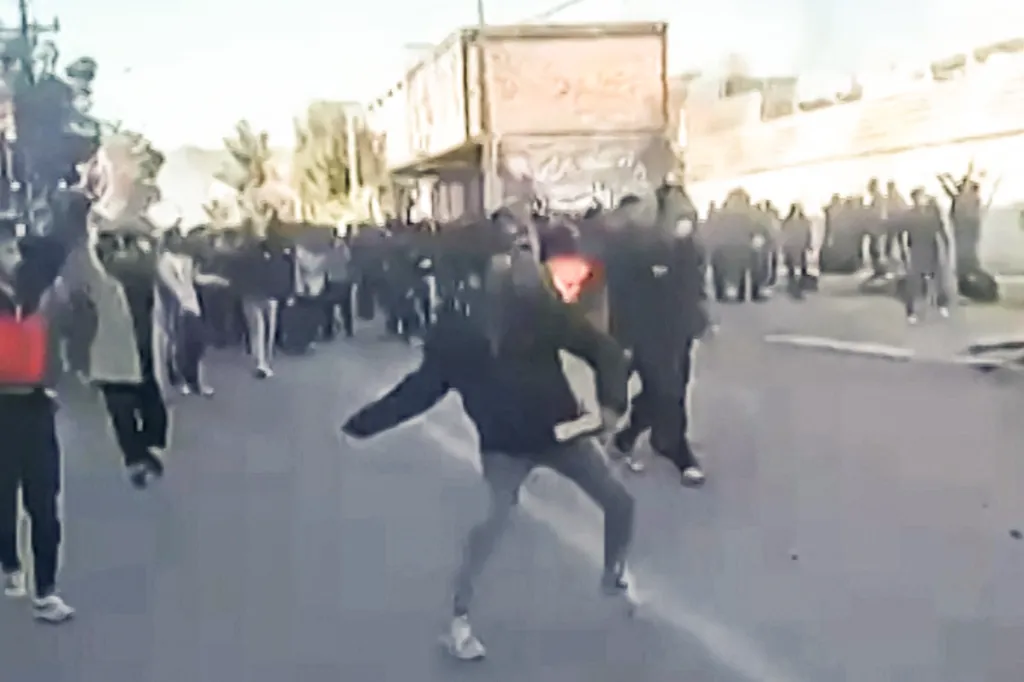 Protestors attack a government building in Fasa, in southern Iran on December 31, 2025.