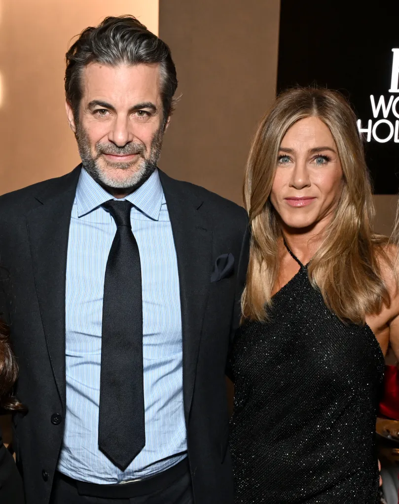 Jim Curtis and Jennifer Aniston at the ELLE Women in Hollywood Celebration.