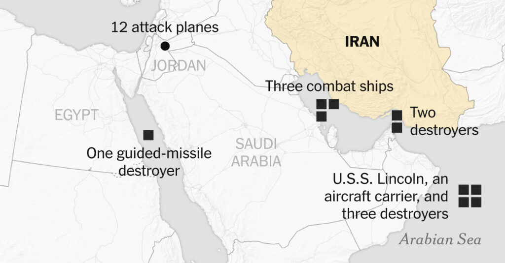 Where the U.S. Is Building Up Military Force Near Iran