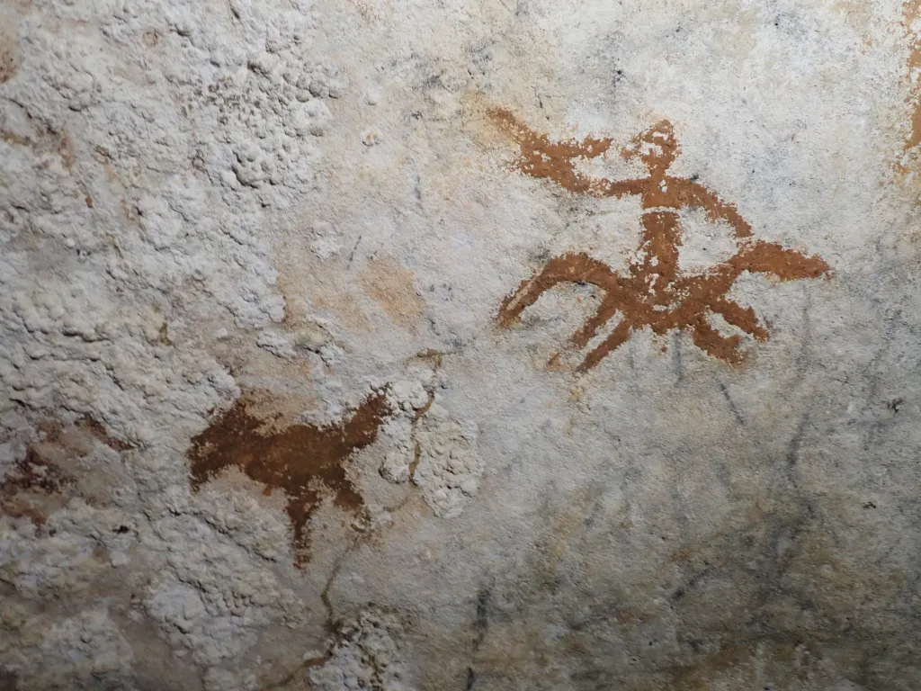 Cave paintings.
