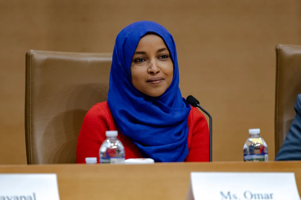 U.S. Rep. Ilhan Omar at a field hearing.
