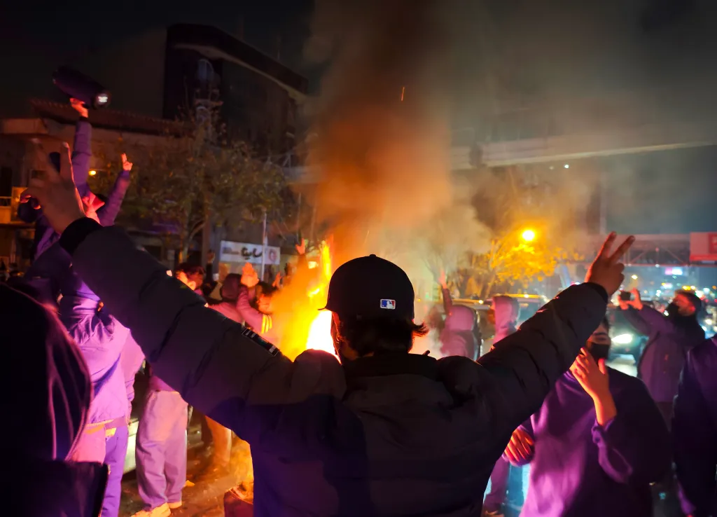 Iran prepared for the mass funeral of 100 security force members killed in the demonstrations as people remained fearful in the streets.