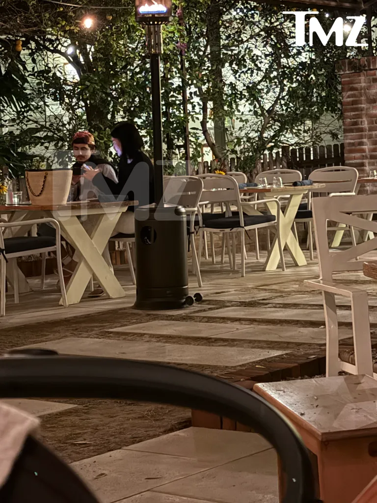 Kylie Jenner and Timothee Chalamet at a restaurant in Cabo San Lucas.