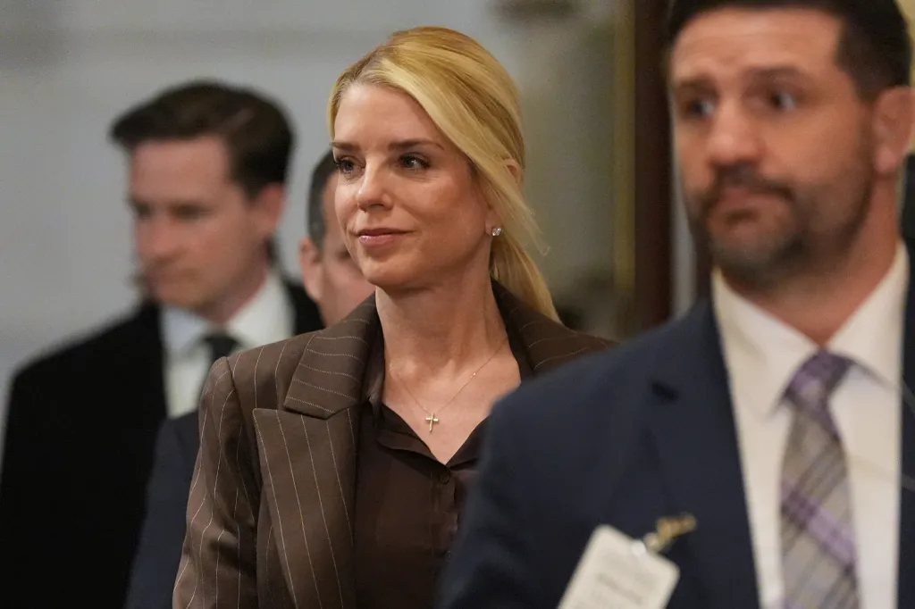 Attorney General Pam Bondi arriving at the U.S. Capitol.