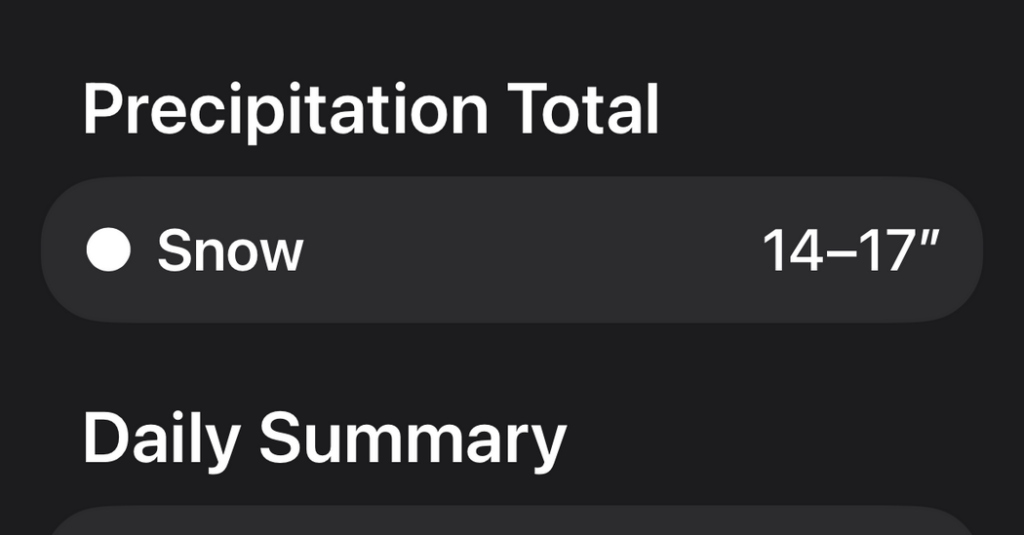 Why Your Weather App Is Freaking Out About the Snow
