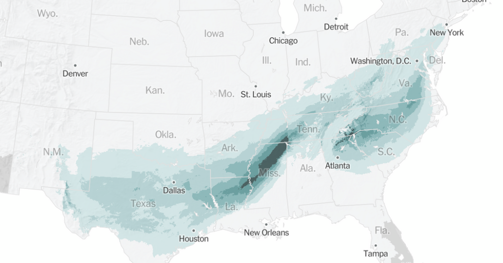Why the Ice Forecast Has Officials Worried Across the South