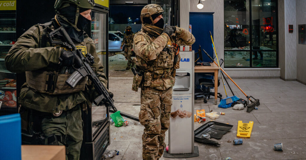 Demonstrators Enter Hotel Vestibule, Setting Off a Fracas