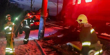 After Russian Strike Kills Five, Train Sheds Burned Cars and Carries On