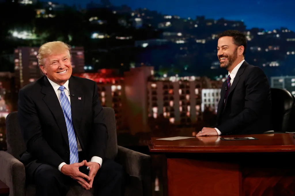 Donald Trump and Jimmy Kimmel on 
