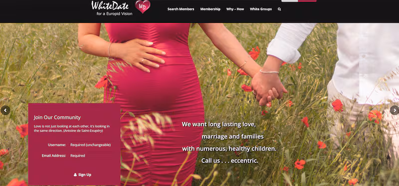 The homepage welcome message could be straight out of the Trump administration.