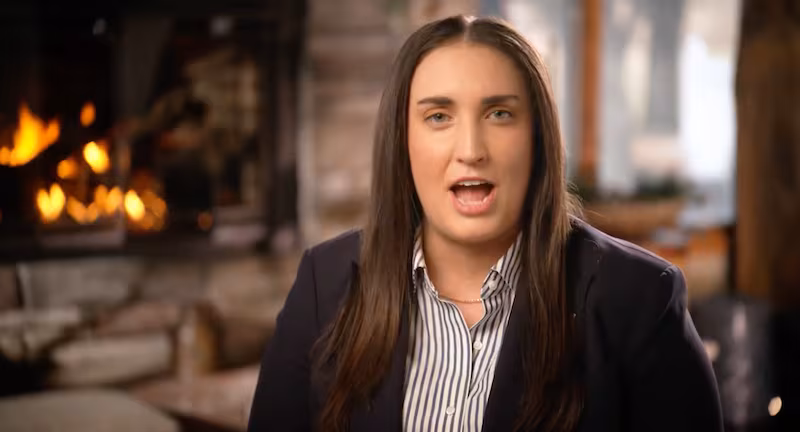 A still from Madison Sheahan's slick Ohio congress run promo.