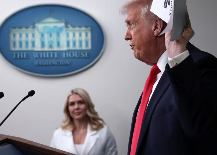 Trump Rips Karoline Leavitt at Her Own White House Briefing